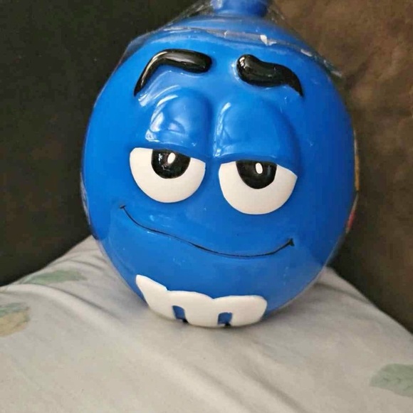 Vintage Blue M&M Character Cookie Jar - Picture 1 of 3